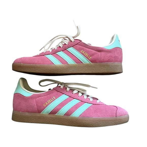 Adidas Gazelle Bliss Pink Clear Mint Womens US 8